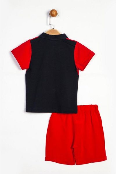 Mickey Mouse Boy's red Polo Collar Top-Bottom Suit 15445 T20y15445dsn01