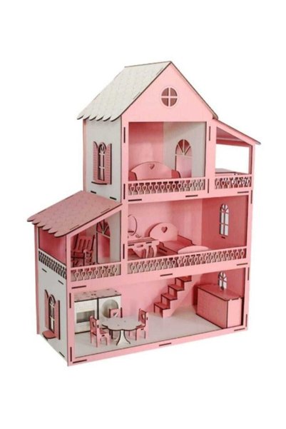 Genel Markalar Oyuncak Ahşap Pembe Oyun Evi