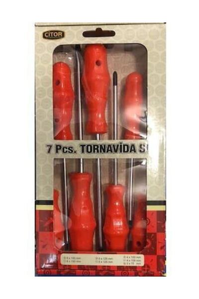 Hasbros Çitor 7 Parça Mıknatıs Uçlu Tornavida Seti 4 Yıldız- 3 Düz Uçlu