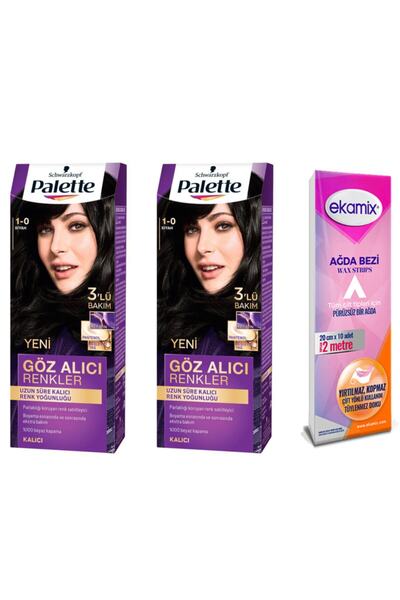 Palette Siyah Göz Alıcı Saç Boyası 1.0 2 Adet