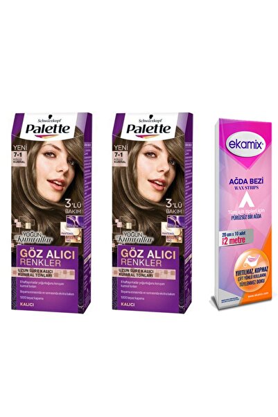 Palette Göz Alıcı Saç Boyası 7.1 Küllü Kumral 2 Adet