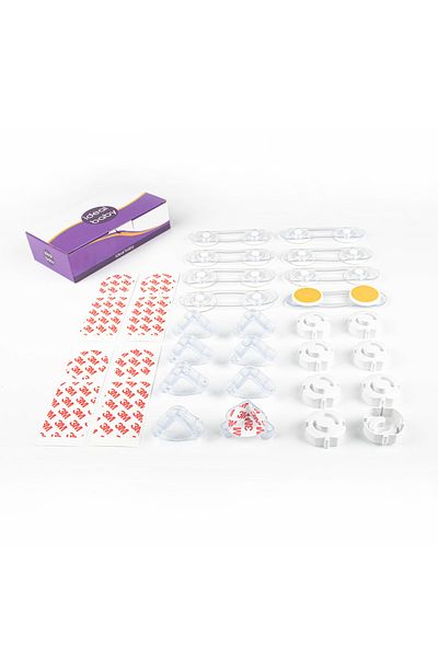 İdeal Baby 8 Pieces of Corner Protector + 8 Pieces of Socket Cover + 8 Pieces of Mini Multi-Purpose