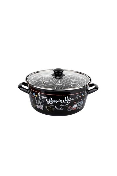 Tantitoni Love Menu Enamel Frying Pot 24 cm 006-01