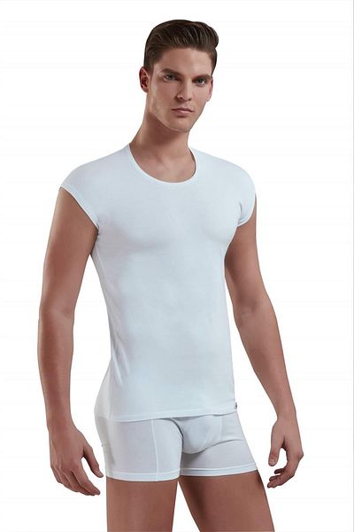 Doreanse Men's Zero Sleeve White Tank Top 2233