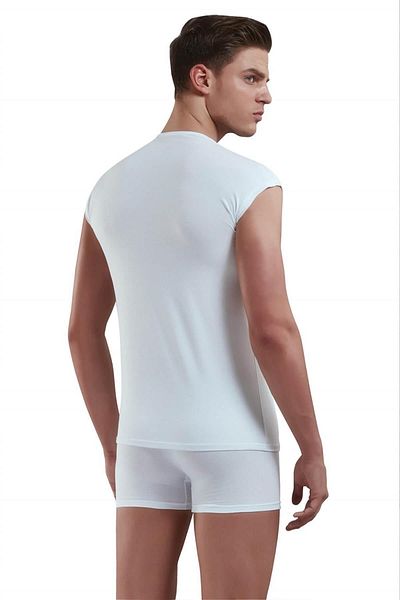 Doreanse Men's Zero Sleeve White Tank Top 2233