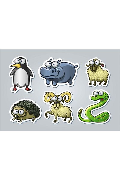 Sepet Yıldızı Autocolant decorativ de perete Confused Animals - Camera copiilor