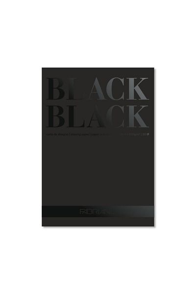 Fabriano Black Black Multi-Purpose Smooth Surface Block 300 Gr24x32 cm20 Yp