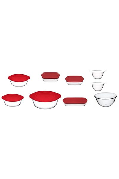 Paşabahçe Borcam Set Oven and Storage Containers 9 Pieces