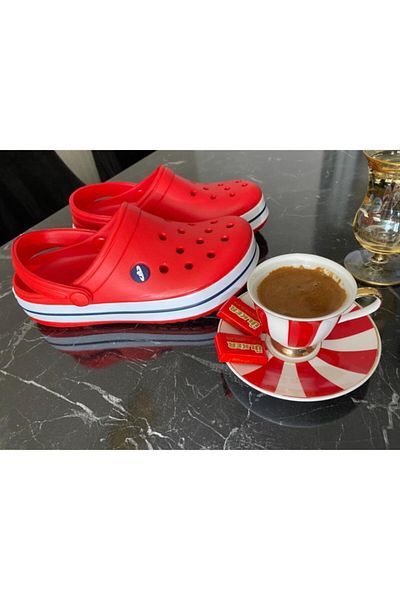 Akınal Bella Akınalbella Women's Red Summer Slippers Sandals - Medical Nurse Doctor Type for Sea, Beach, Pool