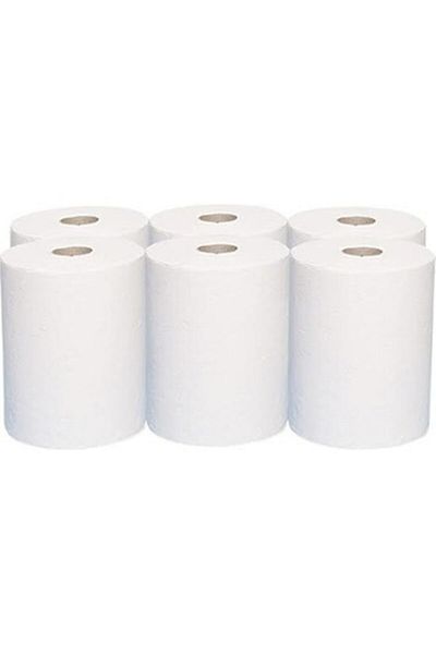 DENİZ Double Layer Movable Paper Towel - 21 cm 6 Rolls Touchless Napkin