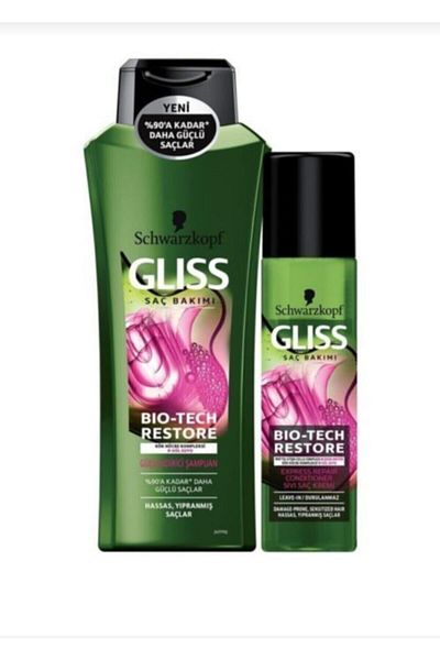 Gliss Bio-Tech 360 ml Strengthening Shampoo and 200 ml Liquid Conditioner Set