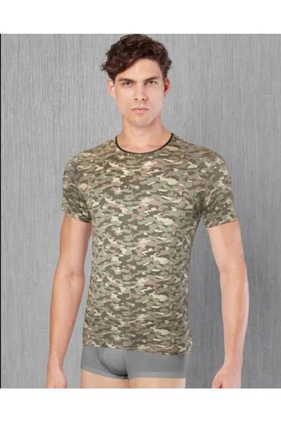 Doreanse Camouflage Modal Koton Short Sleeve Men's Undershirt / T-Shirt 2560