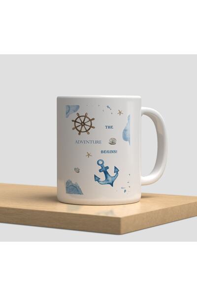 Generic Brand White Sailing and Lighthouse Themed Mug, Stylish and Convenient...