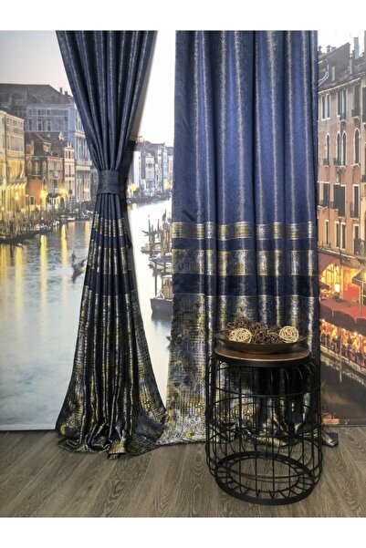 rendecioğlutekstil Fon Perde Gölgeli Panel Fon 1 Takım 2 Adet 130*270 Laciver...