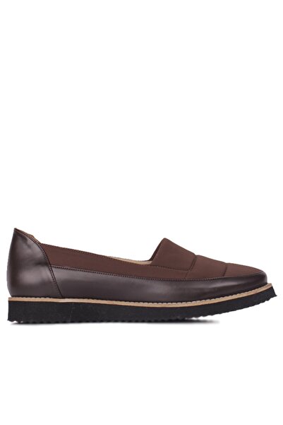 Fitbas Γυναικείες Καφέ Μπαλαρίνες Μεγάλου & Μικρού Μεγέθους