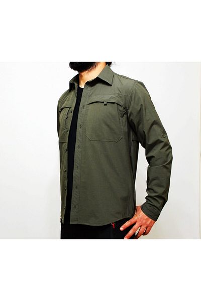 Mudwill Ανδρικό πουκάμισο Tactical Khaki Lycra