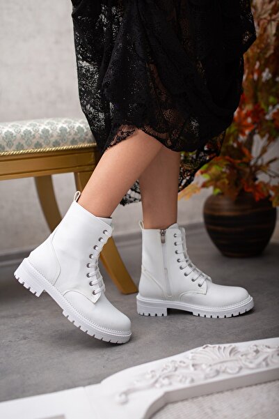 DİVOLYA Nadya Leather Laced Daily Boot