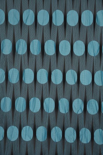 AKÇA TEKSTİL Large Score Model Turquoise Color Rope Curtain Ready-made Buttons Sewn 300*280 cm