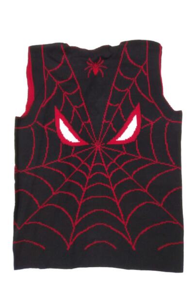 gogo bici Boy's Spider Patterned Knitwear Vest