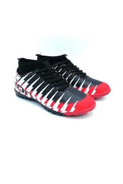 Lion Astroturf Football Shoes with Black and Red Socks