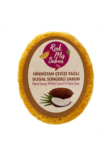 Renk Mis Sabun صابون إسفنجي طبيعي بزيت جوز الهند