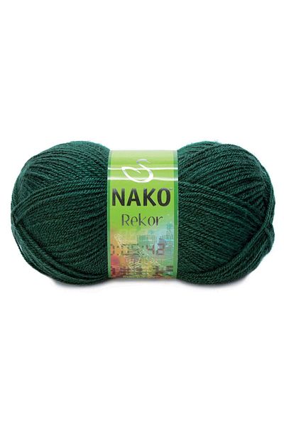 NAKO Rekor 3601 5 Τεμάχια Χειροποίητο Πλεκτό Νήμα Σμαραγδένιο