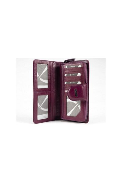 Grande 2723 Genuine Leather Plum Women's Wallet