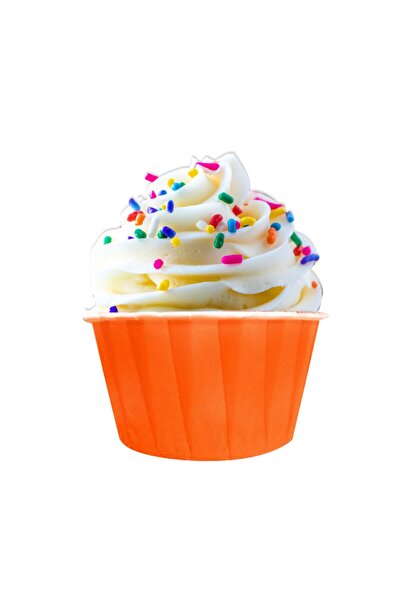 Partimarka قالب كيك من الورق المقوى البرتقالي