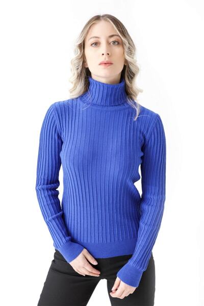 ModaPlaza Pulover pentru femei tip Full Fisherman, albastru cobalt