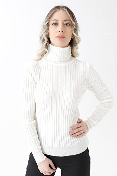 ModaPlaza Pulover alb de damă