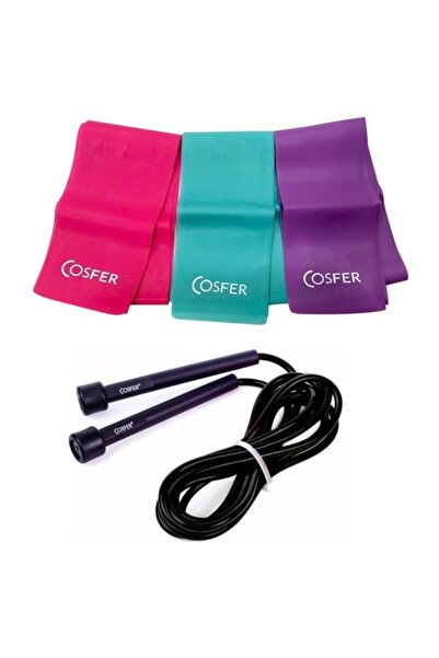 Cosfer Pilates Direnç Bandı 120x7,5 Cm Siyah Atlama Ipi