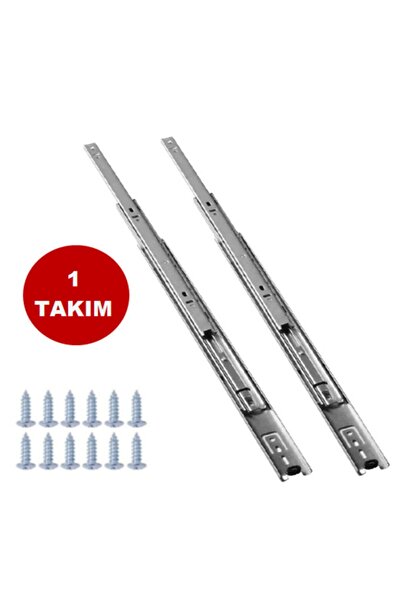 veray Çift Açılım Teleskopik Çekmece Rayı 36mm X 45cm (takım)