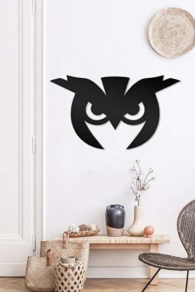 AHWALL Διακοσμητικό Ξύλινο Τραπέζι με Φιγούρα Κουκουβάγιας