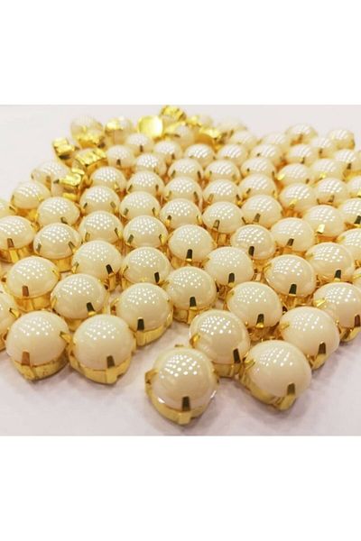 yiğit aksesuar 10 Mm Case Sewing Pearl Stone 30 Pieces