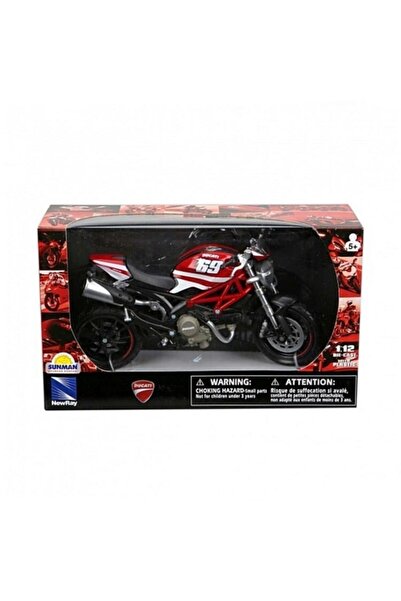 Sunman Newray 1:12 Ducati Monster 796 N.69 Model Motor Kırmızı
