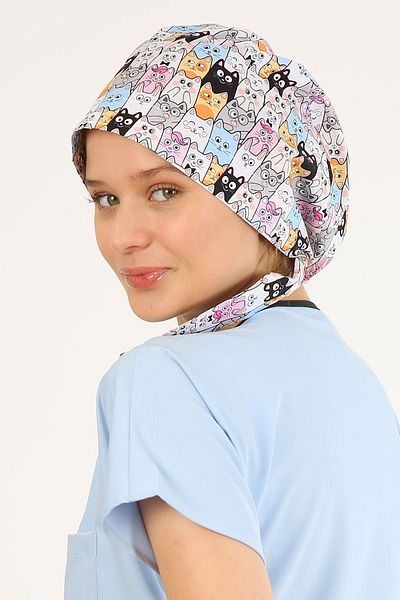 Owlet Medikal Fancy Cats Surgical Hijab Bonnet