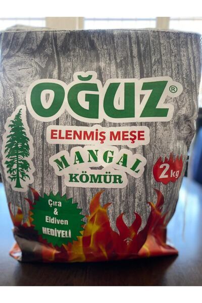 OğuzKömür Mangal Kömürü Meşe 2 Kg Elenmiş Doğal Meşe