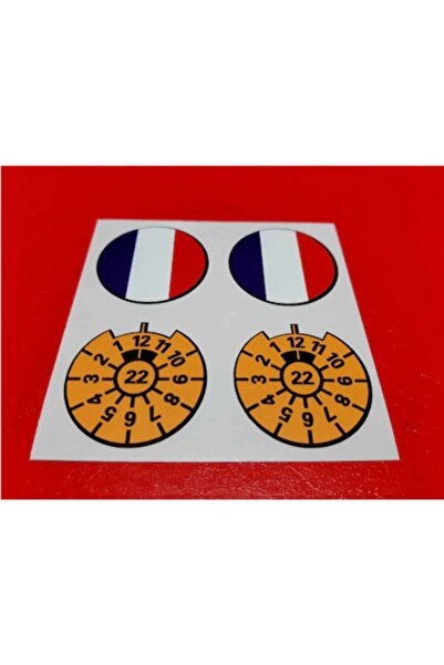 CMS OTO AKSESUAR Fransa Plaka Sticker -plaka Sticker - Avrupa Birliği Plaka S...