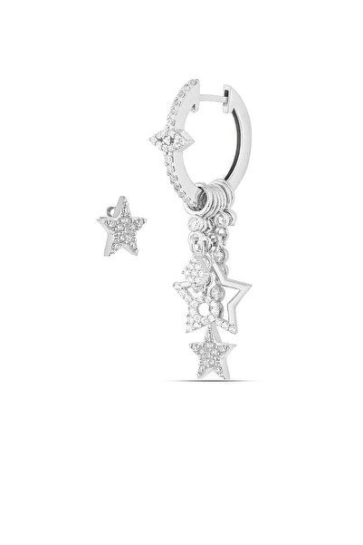 MySilvers Gümüş Yıldız Şans Küpesi