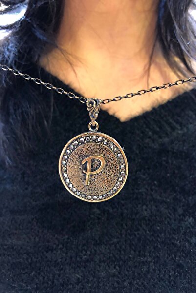 Ceso Accesories قلادة نسائية برونزية مرصعة بأحجار الهيماتيت للموسم الجديد "p