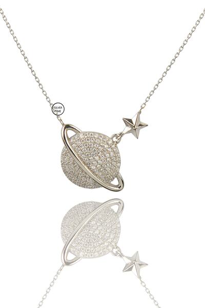 SilverTime 925 Ayar Gümüş Gezegen Kolye