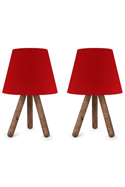 Art&Gift North Home Ahşap Ayaklı Abajur Pvc Başlık 2 ' Li Fırsat Ürünü