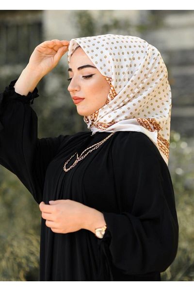 ERGÜL Φουλάρι Sura Rayon Classic - Κρεμ Χρυσό