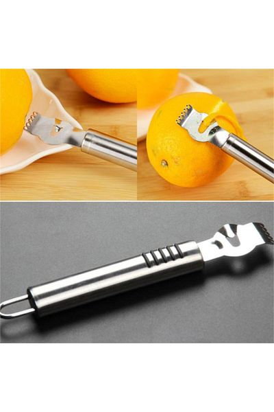 İndiriminVar 2 Pieces Lemon and Orange Peel Boots Peeling Apparatus - Citrus Peeler