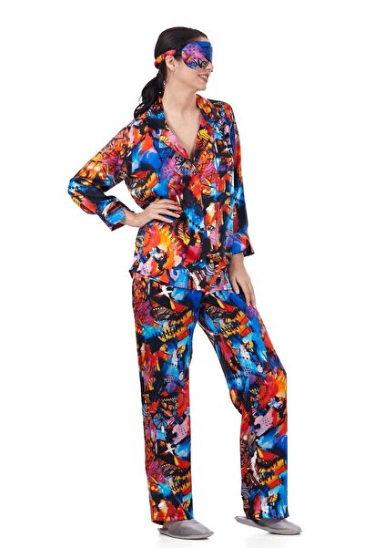 Nomads Felt Silk Shirt Trousers-Pajamas Set| Abstract Pattern 6| Nomads Felt