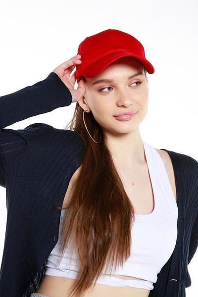 Zirve Women's Solid Color Hat Red