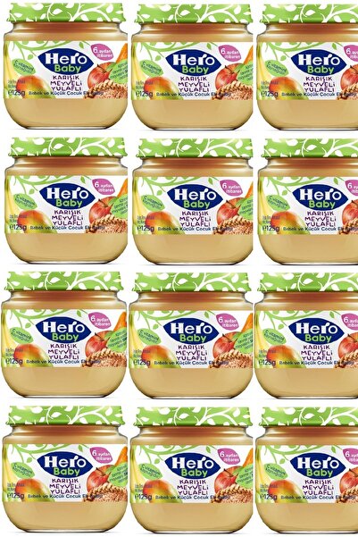 Hero Baby Karışık Meyveli Yulaflı Bebek Maması 125 G X 12 Adet