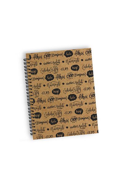 CoNotes A5 Spiral Unlined Kraft Notebook (15X21CM)