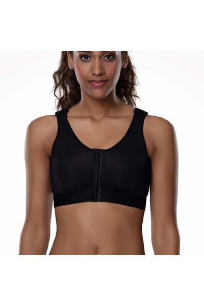 Aurafix Post-Op Liposuction Breast Enlargement and Reduction with Clasp - Black Lc-1600