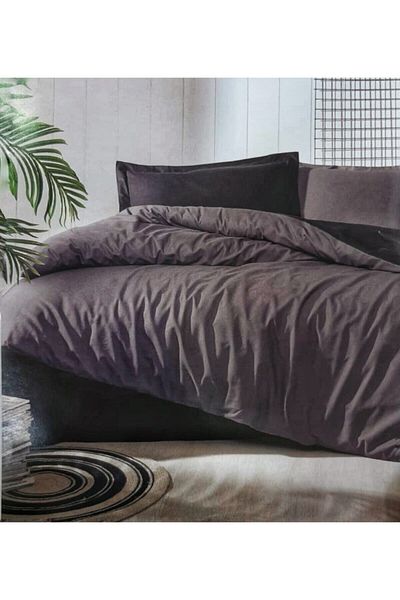 Özdilek - Colormix Anthracite Double Cotton Duvet Cover Set